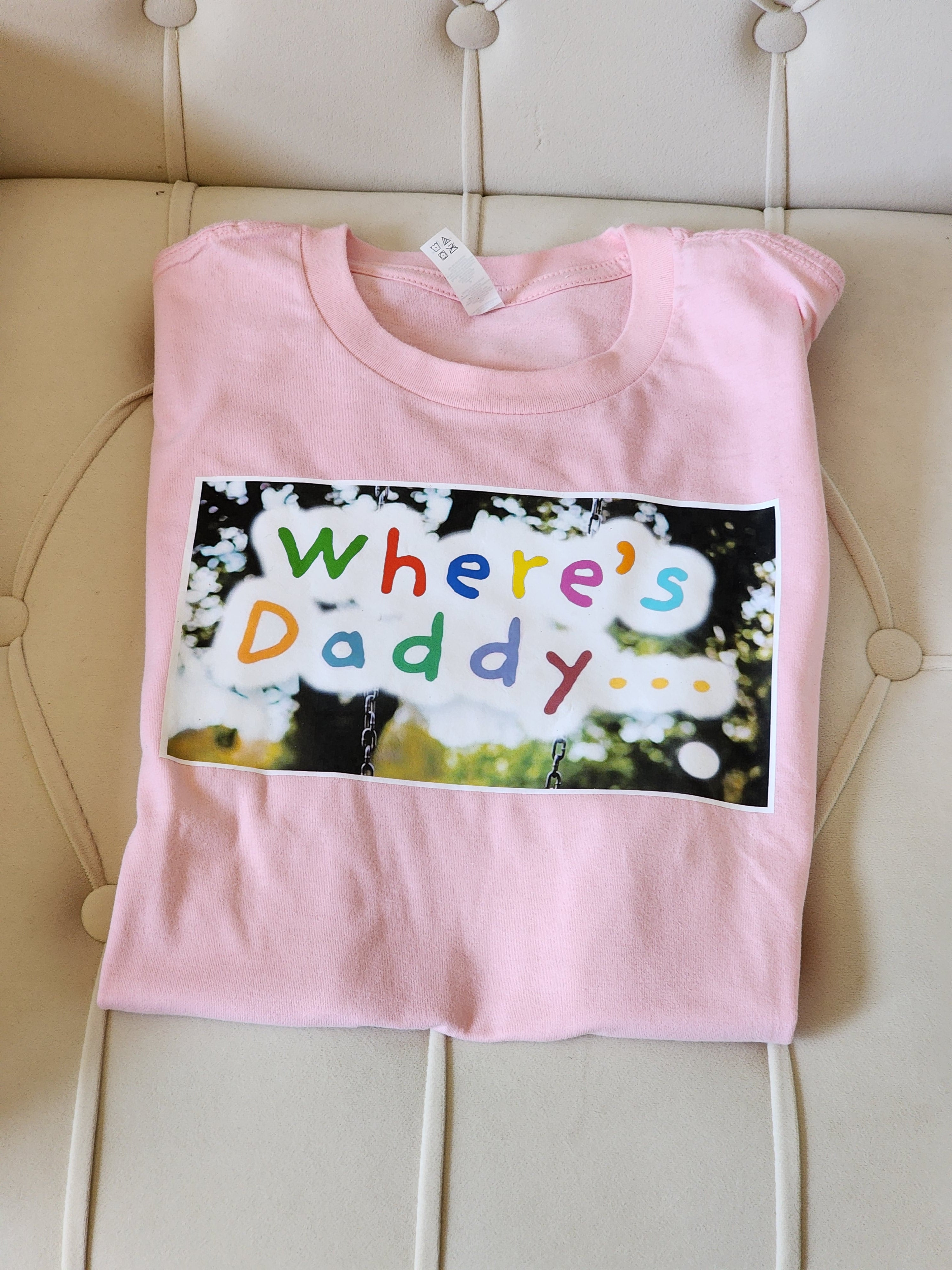 where's daddy - short sleeve shirt (light pink)