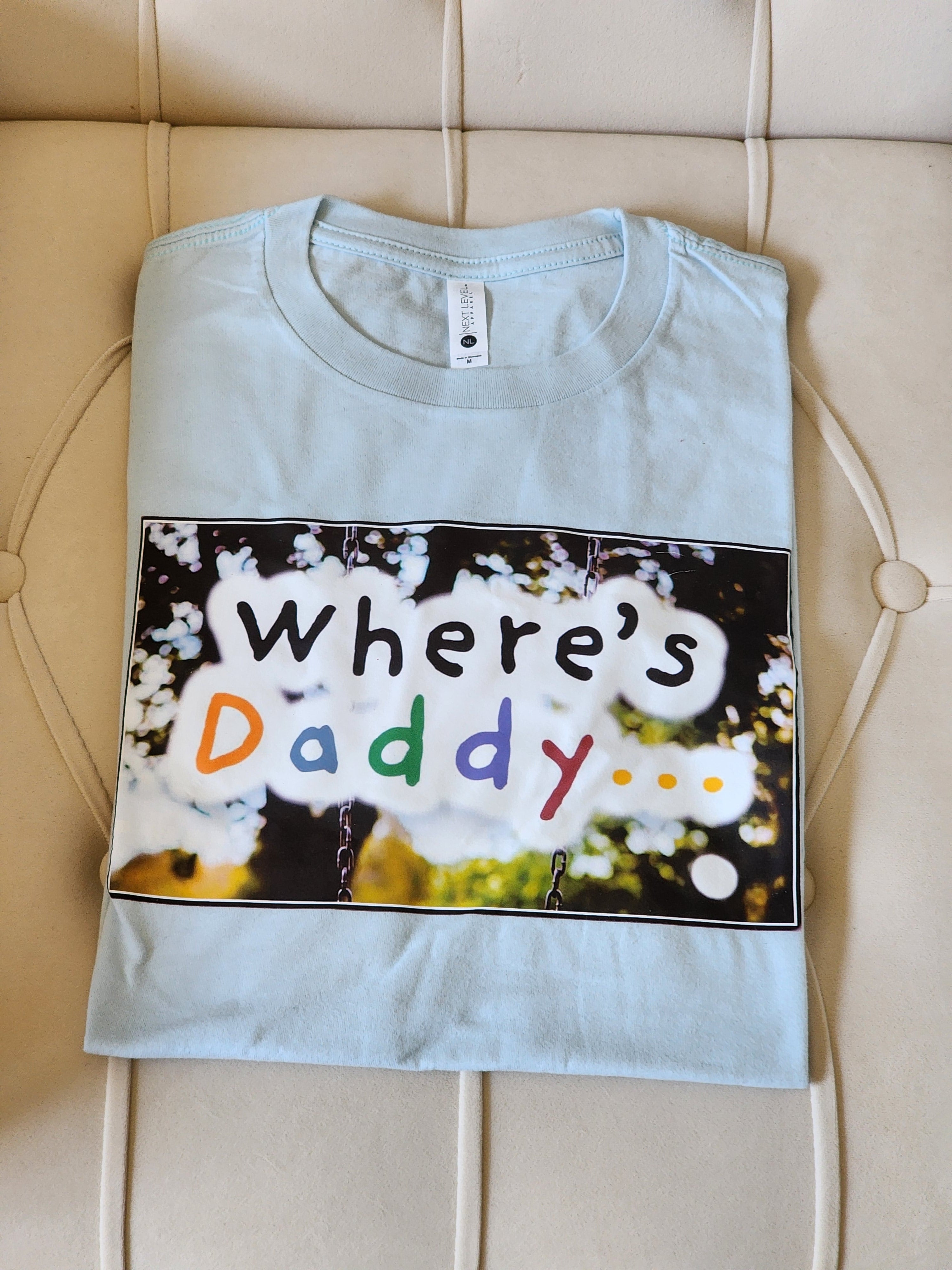 where's daddy - short sleeve shirt (sky blue)